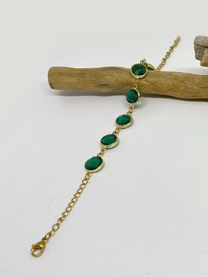 Dråbe armbånd mørk grøn