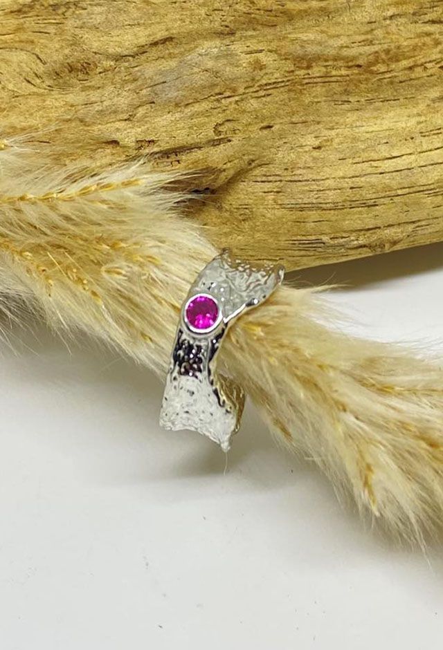 Naja ring sølvbelagt